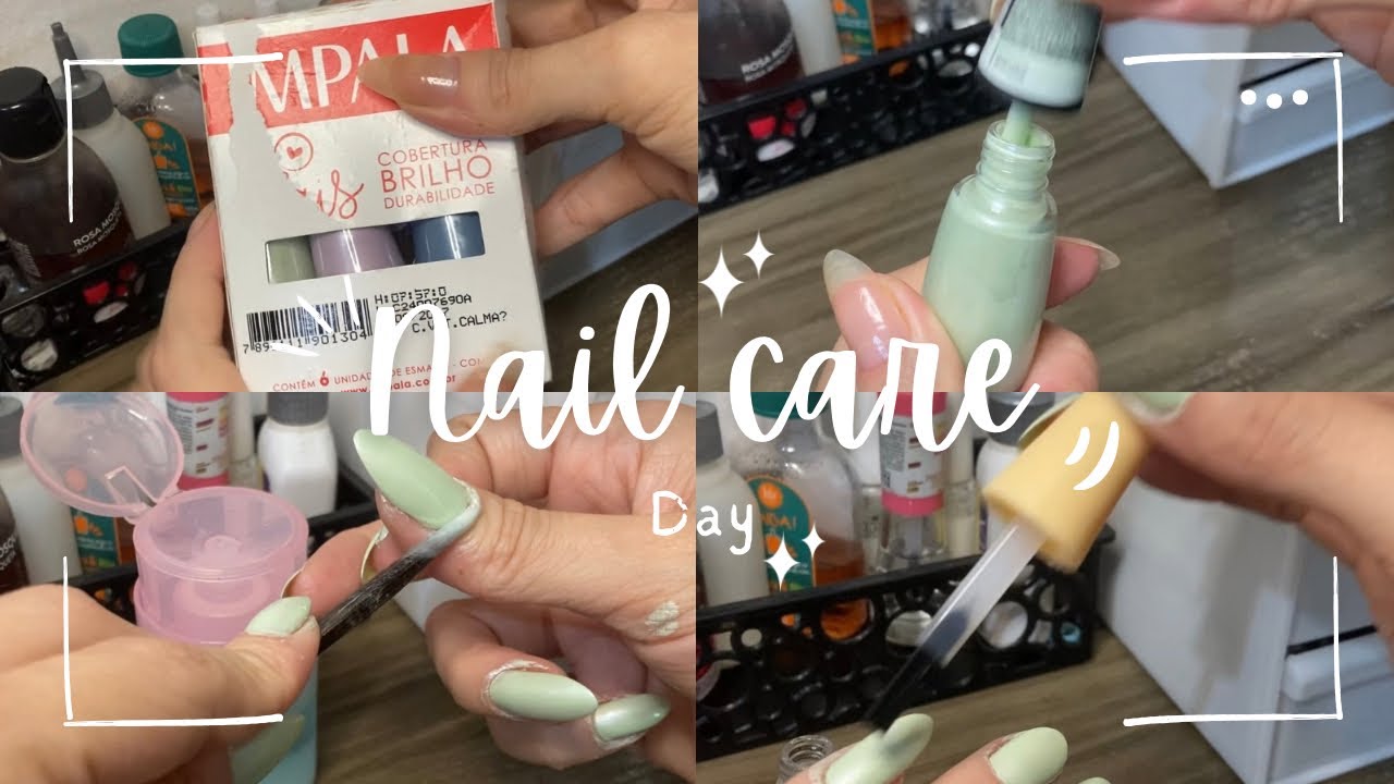 Esmaltes novos | Dia de cuidados com as unhas  em casa 💅🏻✨