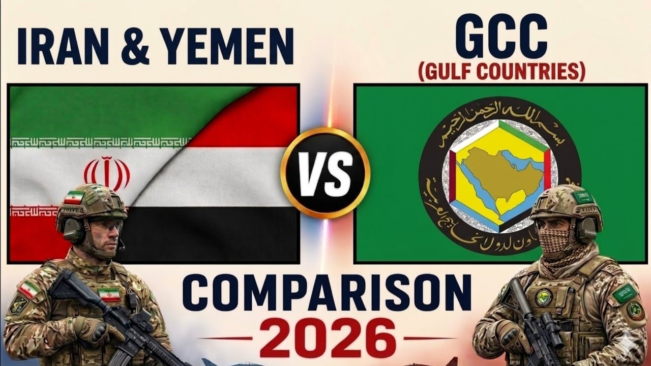 Iran & Yemen vs GCC Military Power Comparison 2026 | Iran vs Gulf Countries Military Power 2026