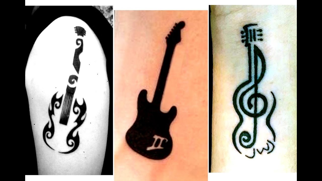 New Stylish Guitar Tattoo mehndi designs for Arm | DIY Easy Temporary mehndi Tattoo | mehndi designs
