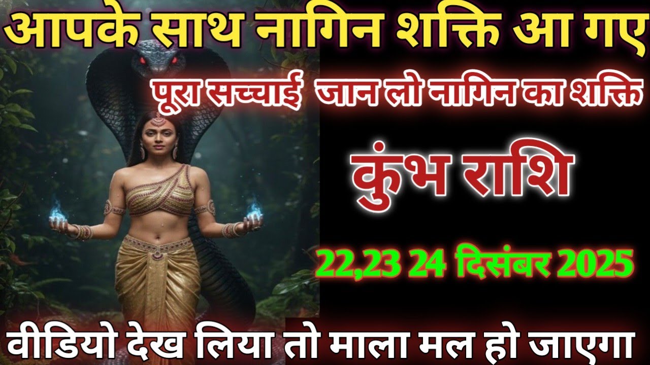 कुंभ राशि!आपके साथ नागिन शक्ति आ गए पूरा सच्चाई जान लो नागिन का शक्ति kumbh rashi 