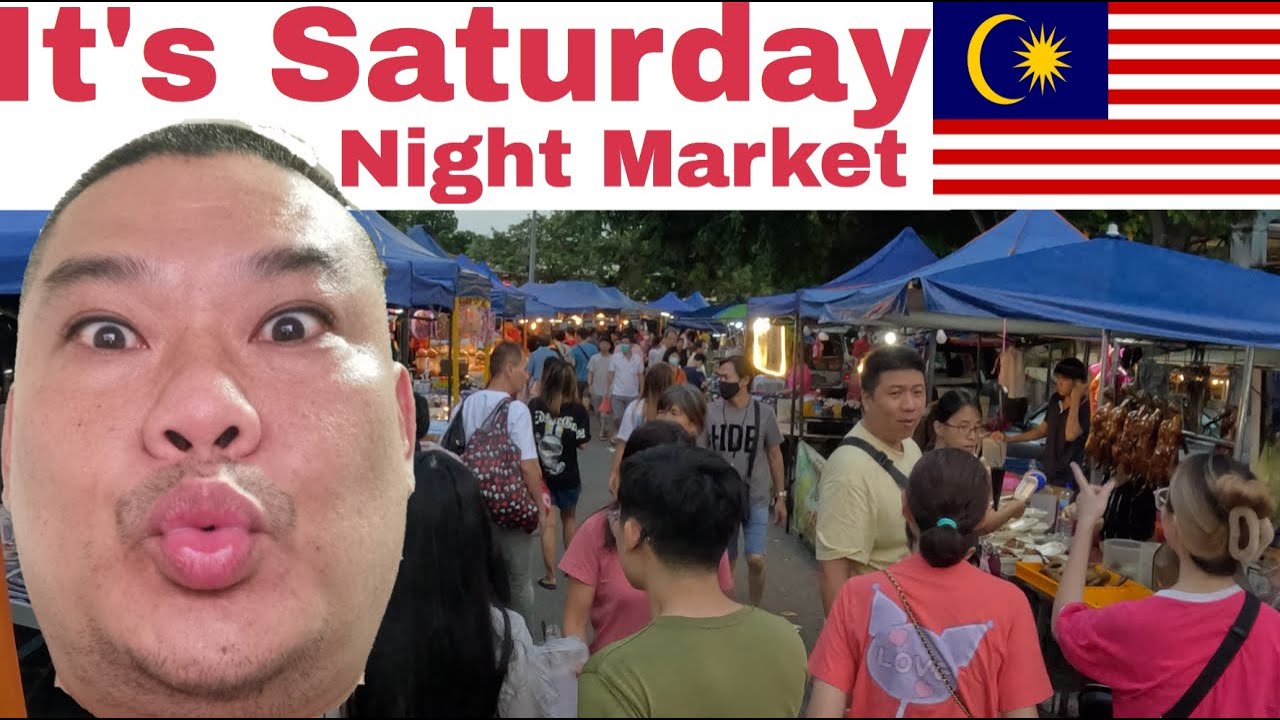 Saturday's Night Market, Pasar Malam Taman Ungku Tun Aminah TUTA Johor Malaysia, 夜市 Ric Travel Vlog