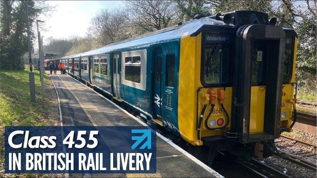 SWR Class 455 in British Rail Livery