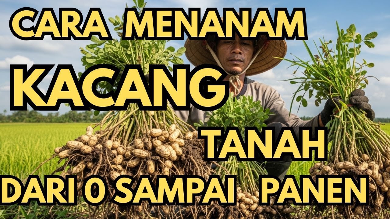 KEREN SEKALI cara menanam kacang tanah.dari awal sampe siap panen!! CARA EFEKTIF UNTUNG BESAR.