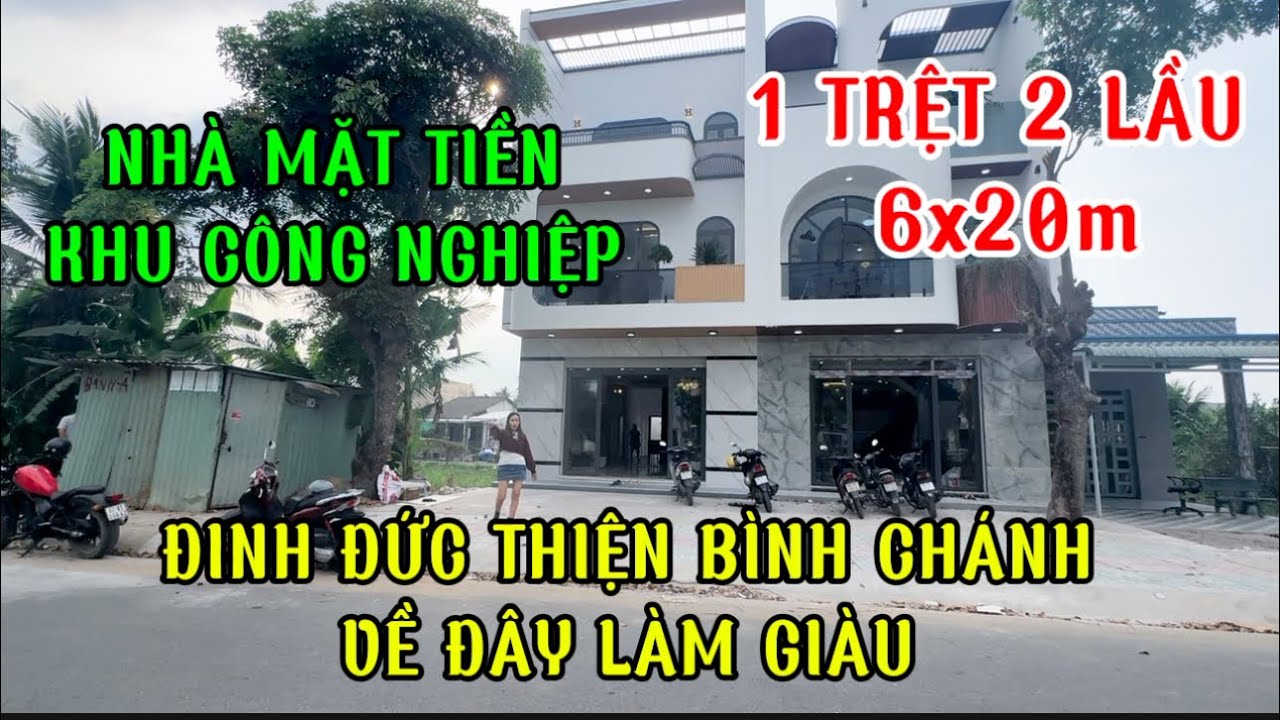 Nhà mặt tiền Đinh Đức thiện khu công nghiệp cầu tràm,6x20 về buôn bán làm giàu/chợ bình Chánh 
