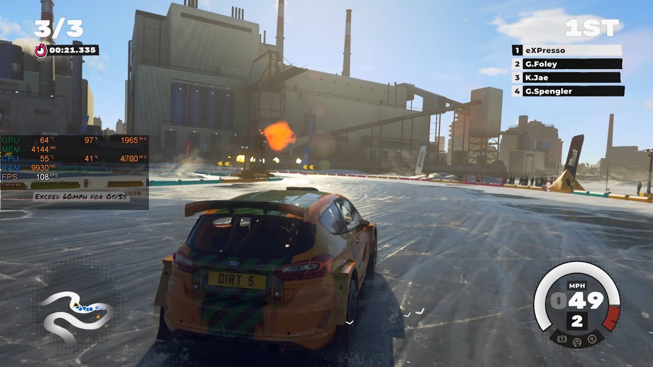 DiRT 5 HIGH SETTINGS FRAMERATE TEST 1080P | RTX 2070 SUPER OC | i7 9700K @ 4.7 GHz