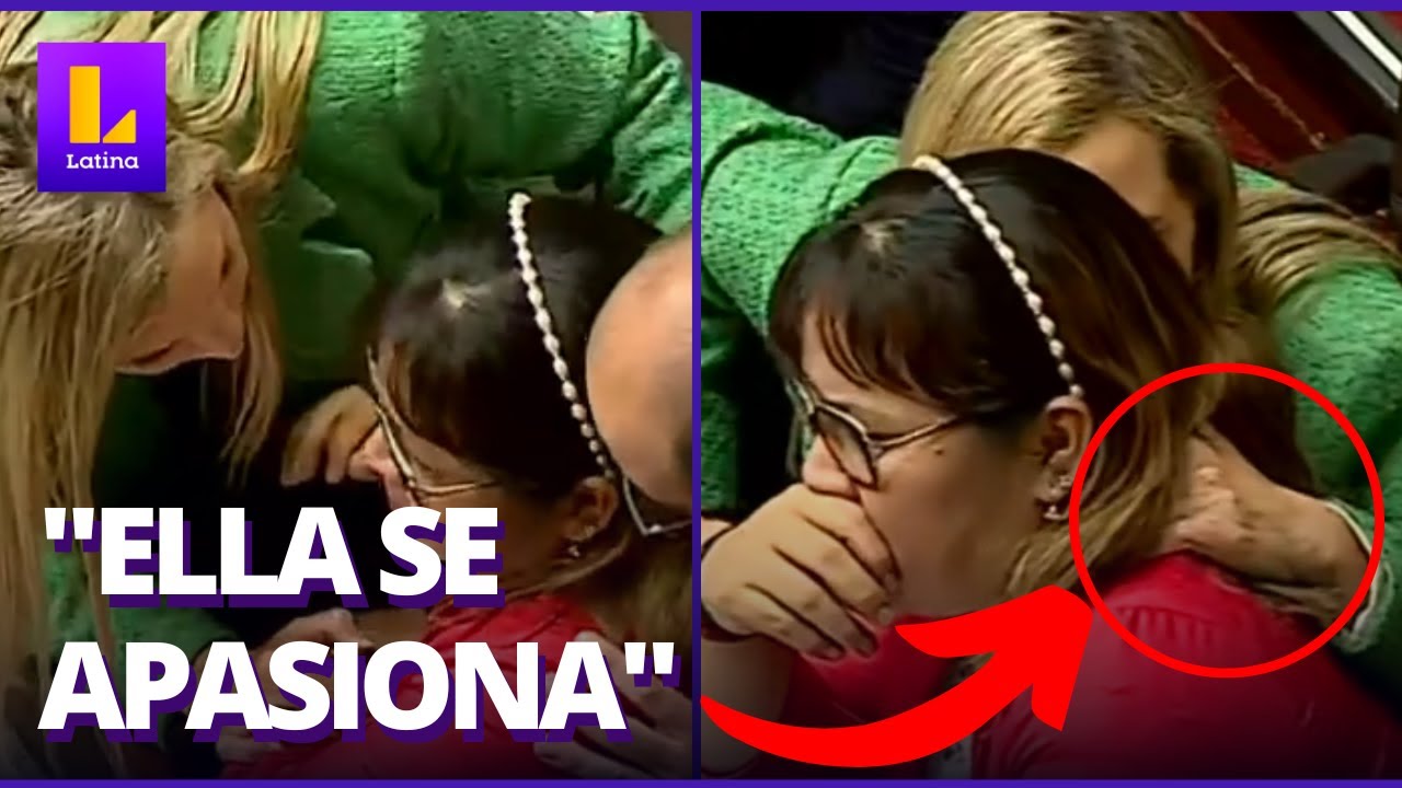 Maricarmen Alva agarr&oacute; del cuello a Francis Paredes durante votaci&oacute;n por bicameralidad