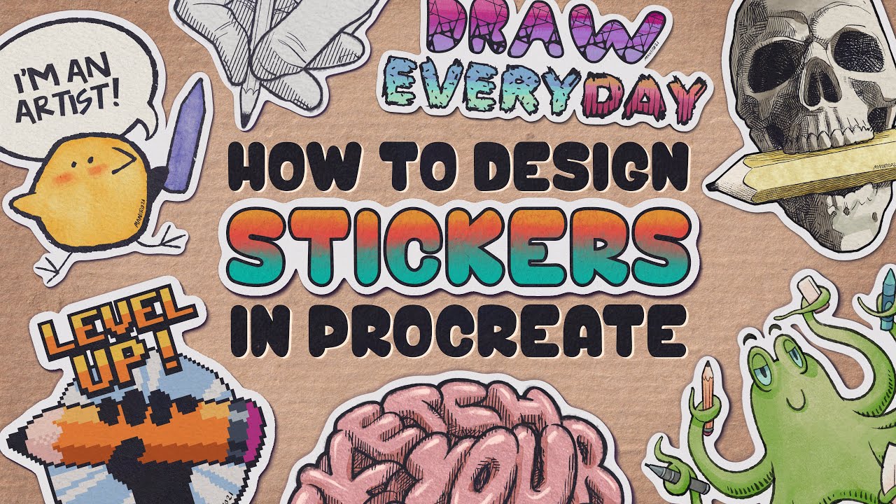 Как создавать наклейки в Procreate | Учебное пособие + ресурсы