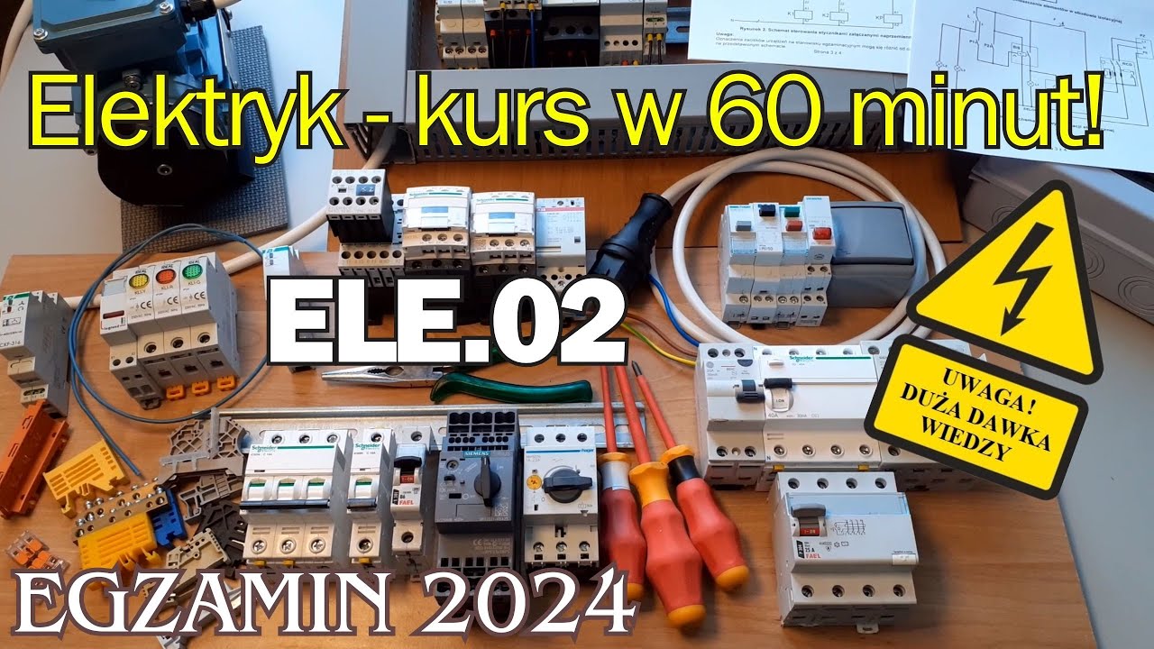 Egzamin elektryk - kurs przed egzaminem 2024, wprowadzenie do zadań jawnych (też elektromechanik)