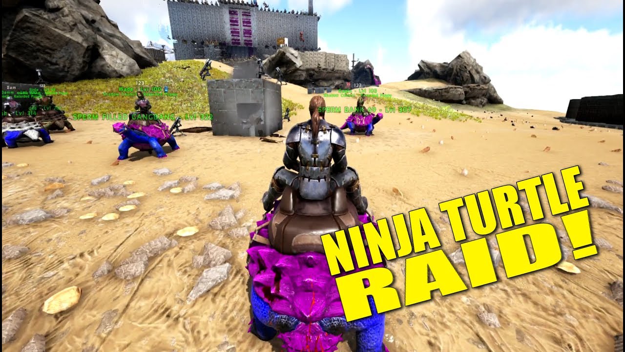 Ninja Turtle Raid! (Official Ark Raiding/pvp) -Ark:Survival Evolved