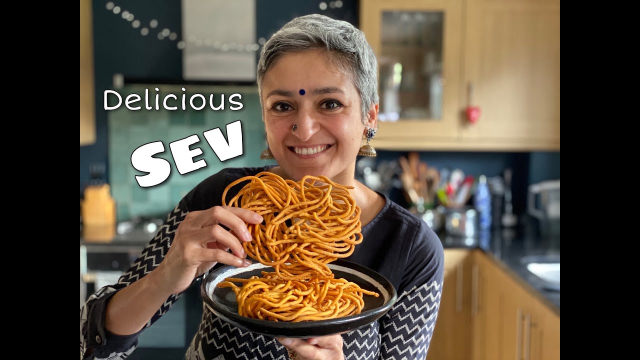 HOMEMADE SEV | How to make SEV at home | Diwali special | Vegan food | Food with Chetna