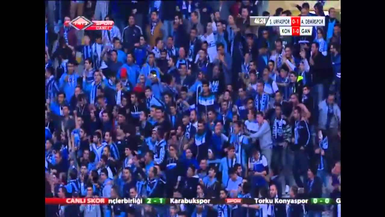 Şanlıurfaspor - ADANA DEMİRSPOR TRT KAMERASINDAN DEPLASMAN TRİBÜNÜ VE GOLLER