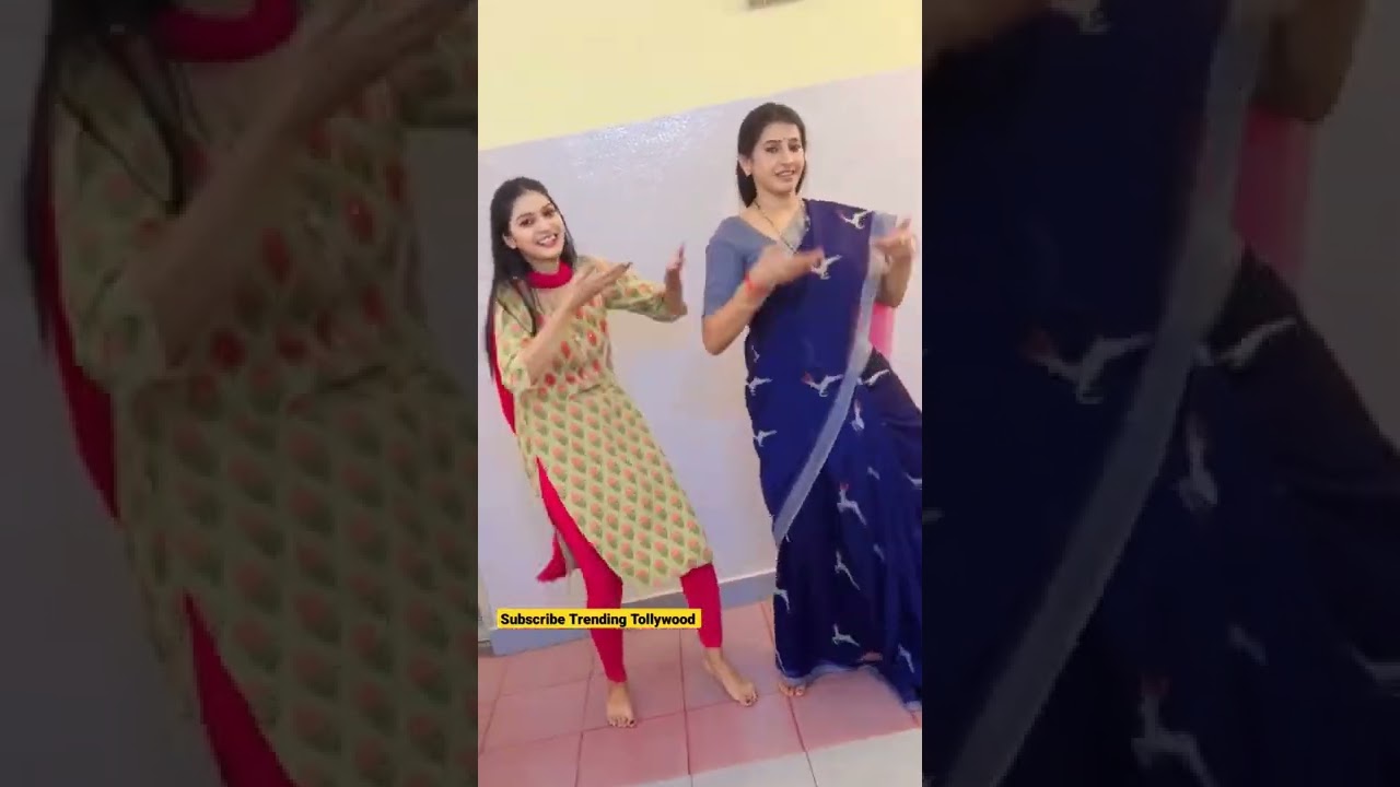 Telugu Serial Actress Meena Vasu and Nishaa Gowda Dancing Video #meenavasu #shorts #telugusongs