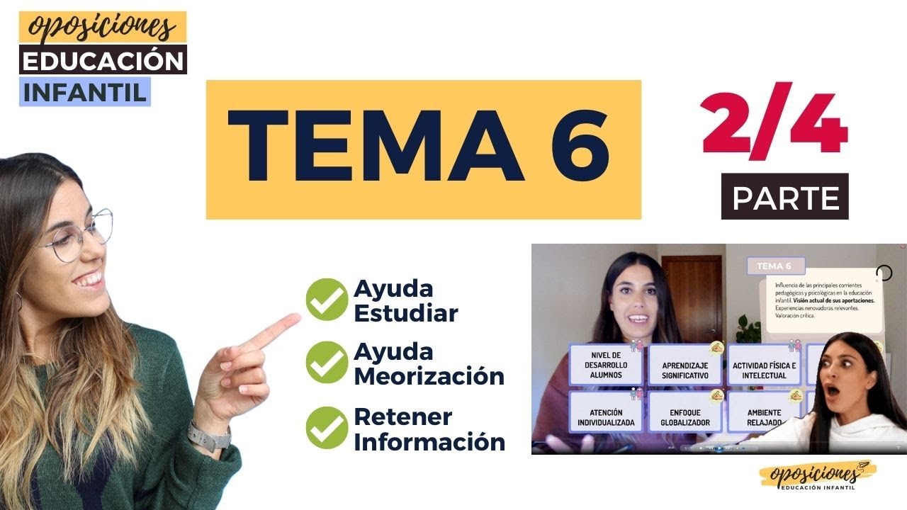 💪Oposiciones Educación Infantil  📚TEMA 6 by Elisabet parte 2/4