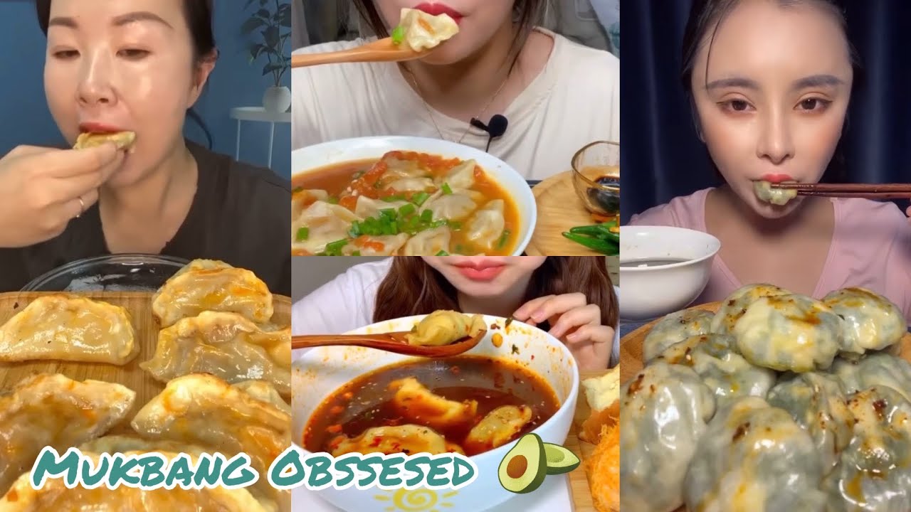 [Portrait] KWAI Mukbang ASMR | Dumplings Gyoza 🥟 Eating Show