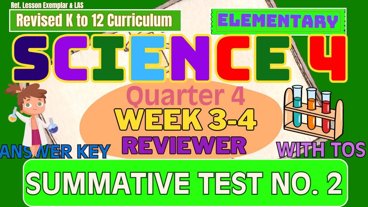 SCIENCE 4 Q4 Summative Test No  2