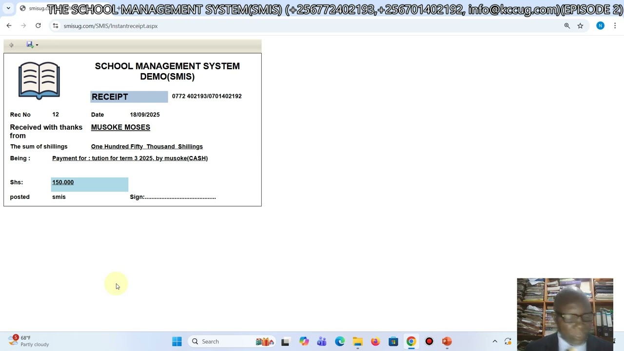 SMIS PRACTICAL DEMO EPISODE2-(CAPTURE BANK SLIPS,CASH)