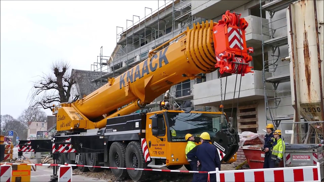 Knaack Krane, LTM 1300-6.2., Aufrüsten Autokran + Demontage TDK