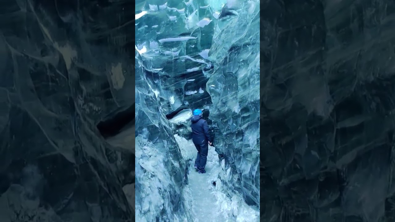 On an Ice Cave Tour: Iceland's Vatnajokull National Park 🧊❄ How tall are those walls?!?