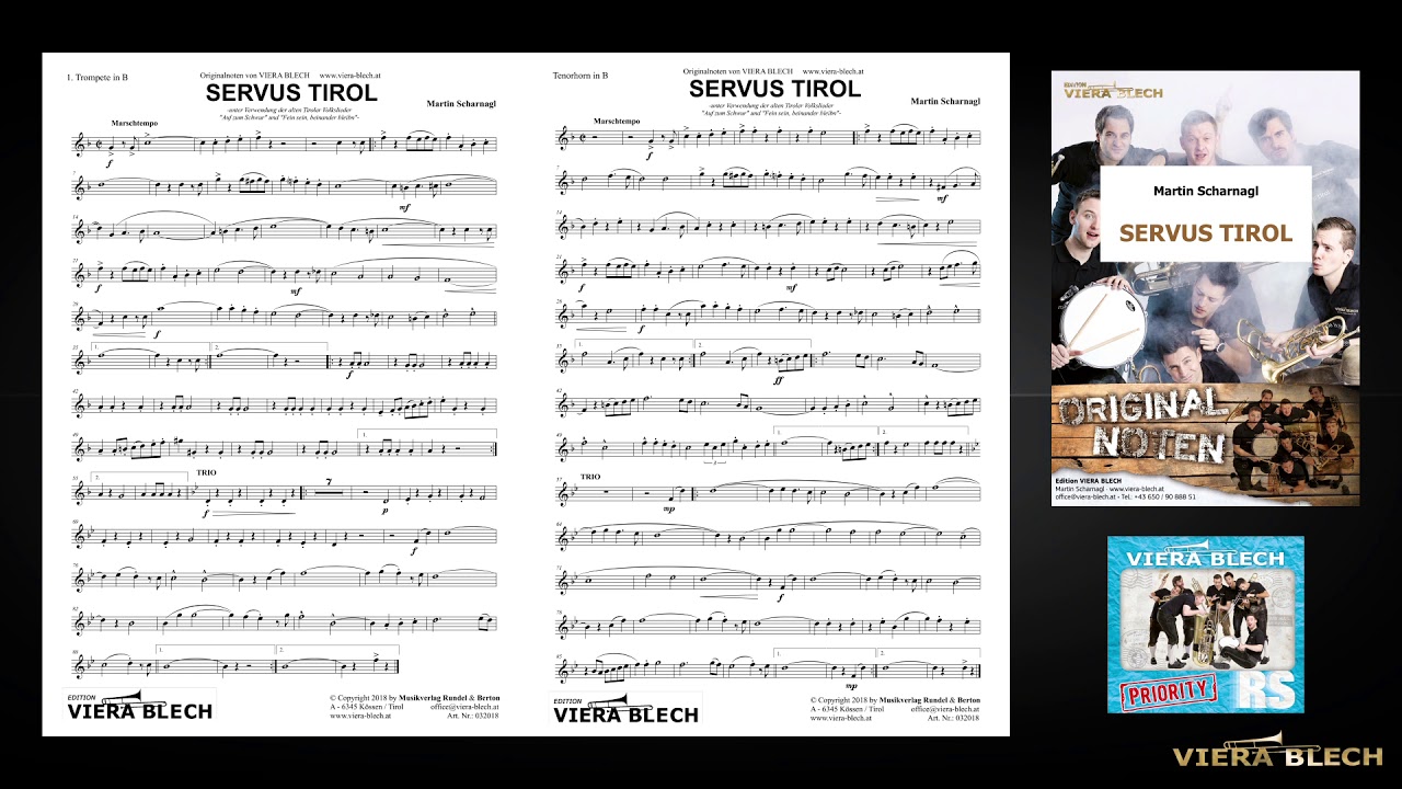 Servus Tirol | Originalnoten Viera Blech