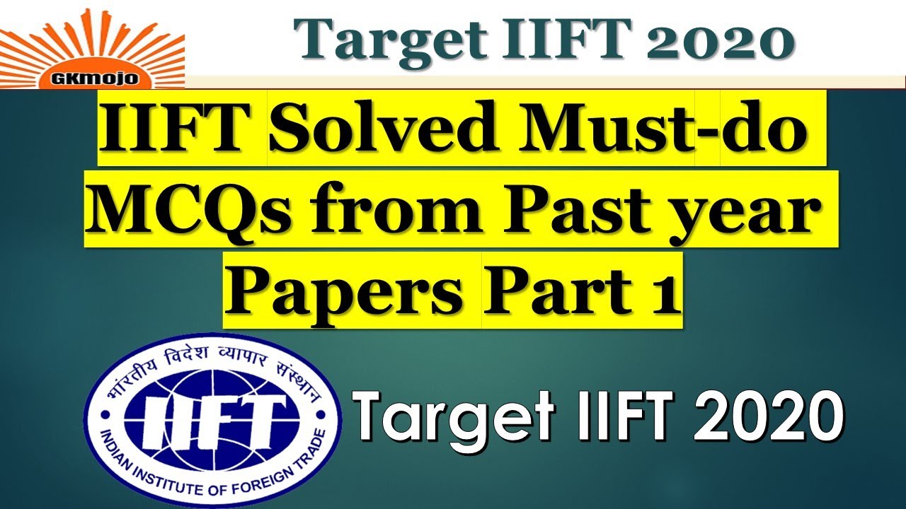 IIFT Solved Previous Year Questions 1 | IIFT Preparation | Important Questions for IIFT Exam