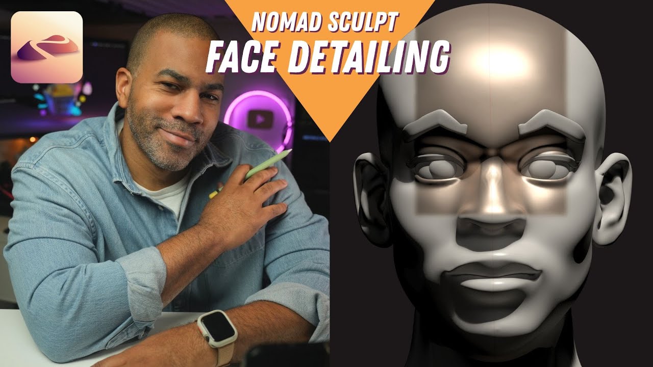 Human Face Details - Nomad Sculpt on iPad Pro