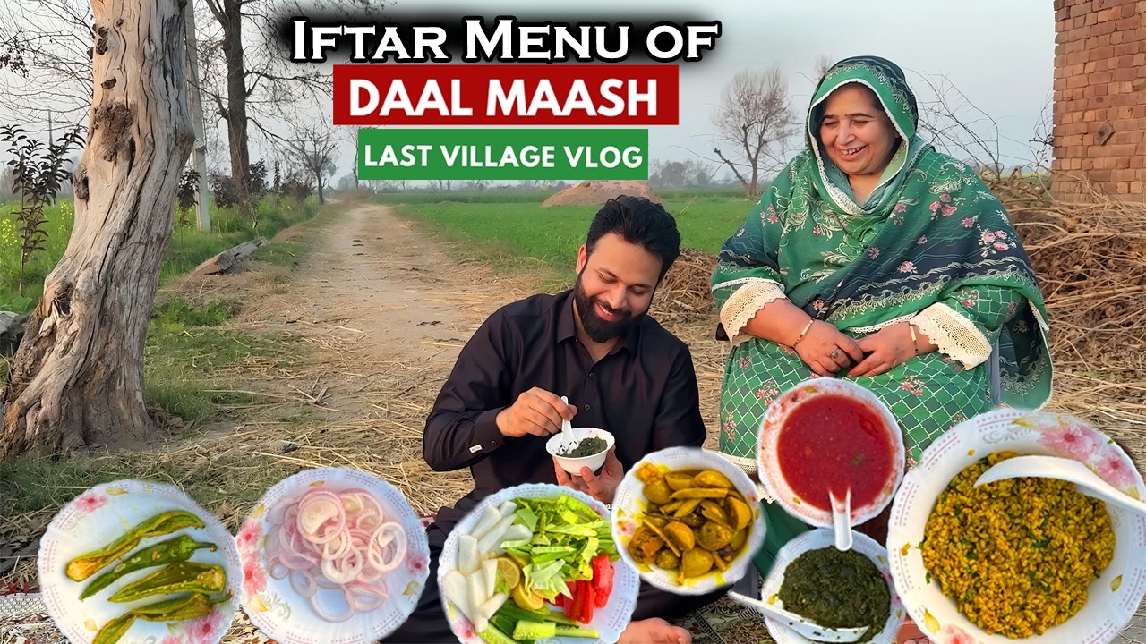 Village Food Iftar | Daal Mash Recipe Pakistani Vegetarian Food