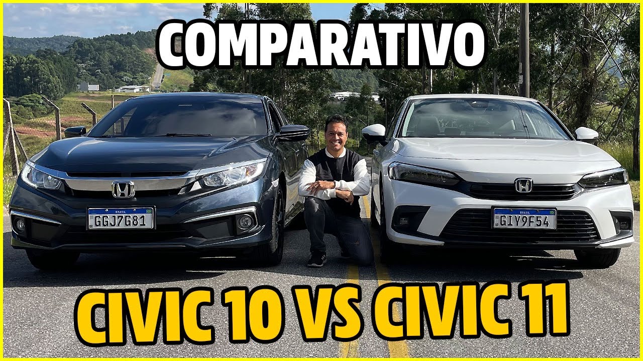 HONDA CIVIC 10 VS HONDA CIVIC 11 - QUAL É O MELHOR? QUAL É O MAIS BONITO? MUDOU MUITA COISA?