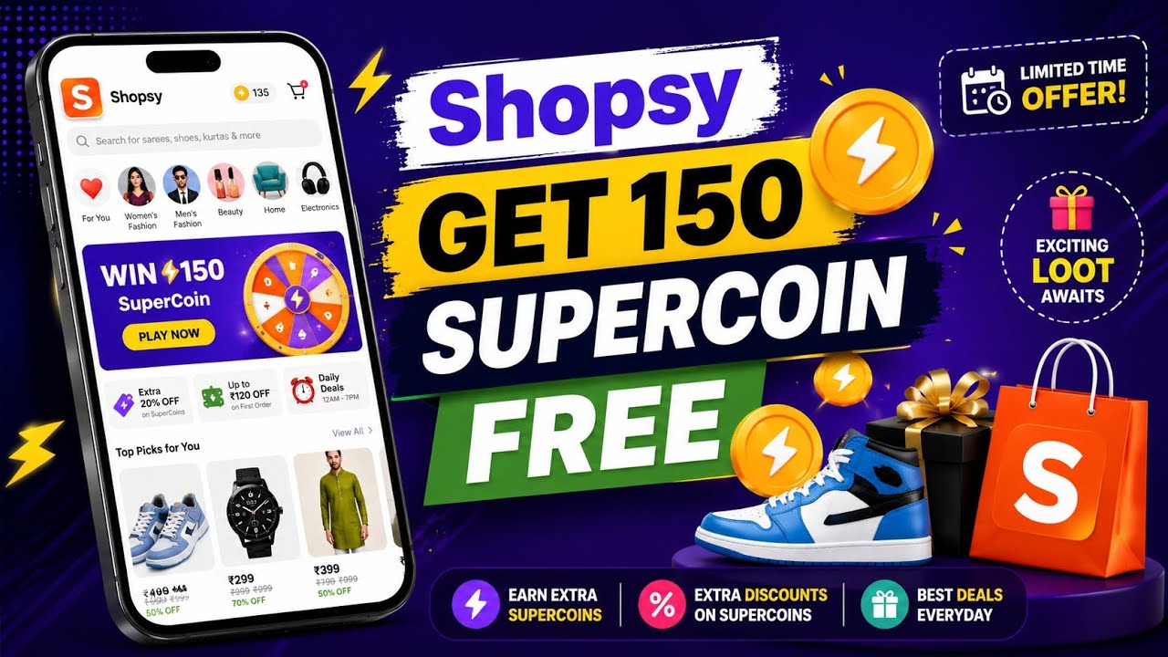 Play Games & Earn 150 SuperCoins FREE 🔥 Shopsy New Trick