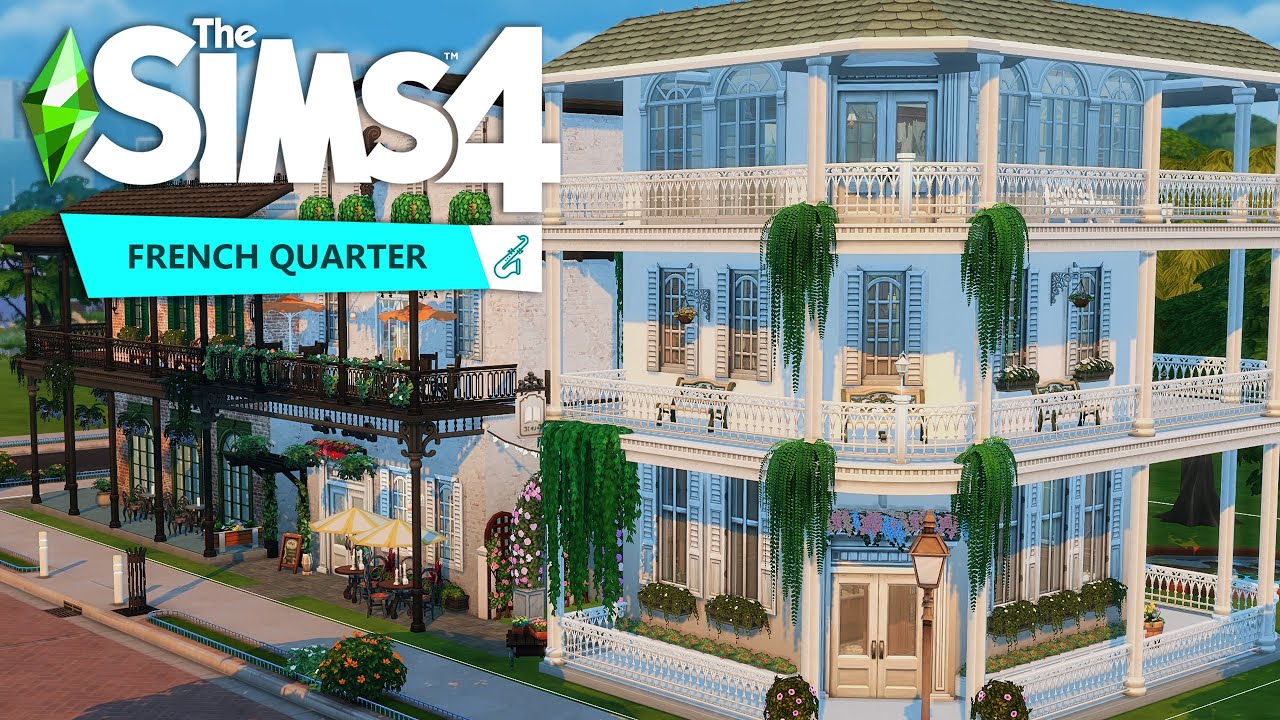 New Orleans  French Quarter │ Library & Cafe │ Part 1 │ Sims 4 No CC │ Stop Motion Build