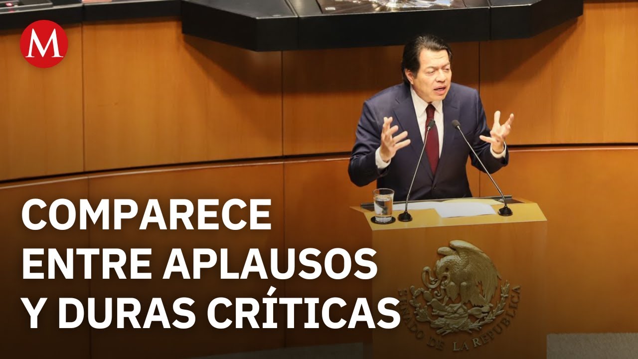 Mario Delgado comparece ante el Senado; lo increpa la oposici&oacute;n