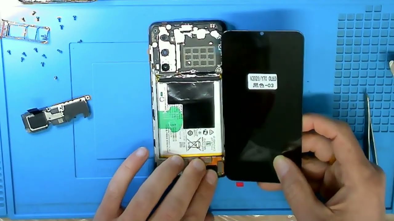cambio de pantalla vivo y 70