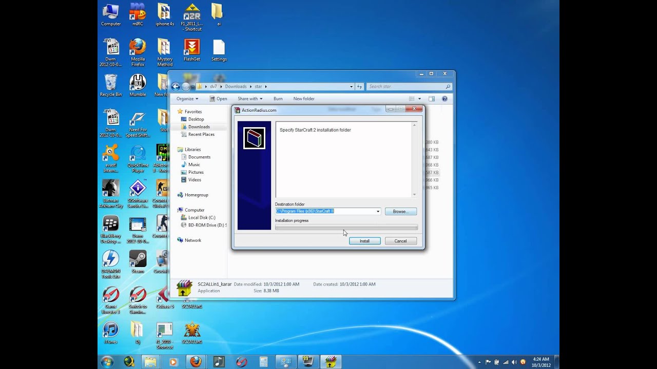 How to Install Starcraft 2 Reloaded with skirmish Mode.