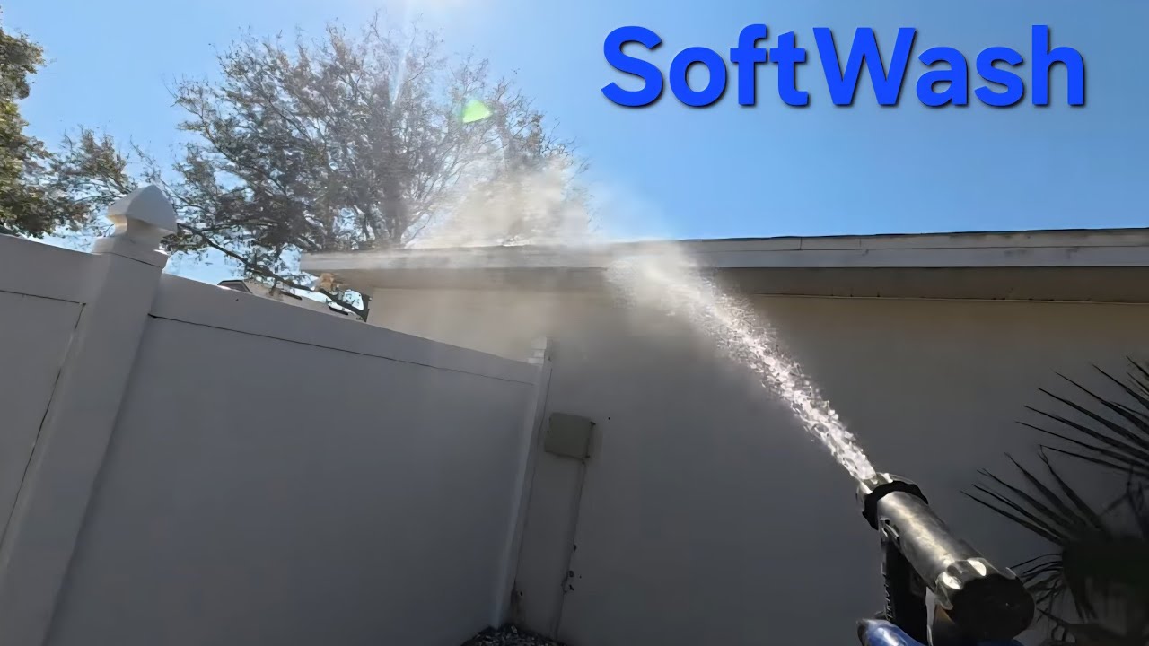 Partial House Wash in Davenport FL | Front Exterior Soft Wash Transformation