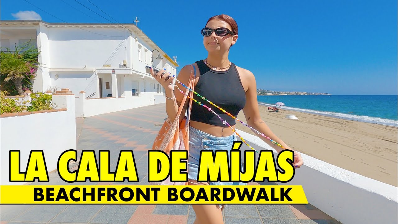 La Cala de Míjas beachfront walk - October 2023 - Costa del Sol, Spain 4K immersive virtual tour