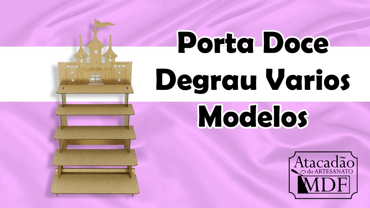 Porta Doce Degrau Festa 28x34x49 Laser Madeira Mdf