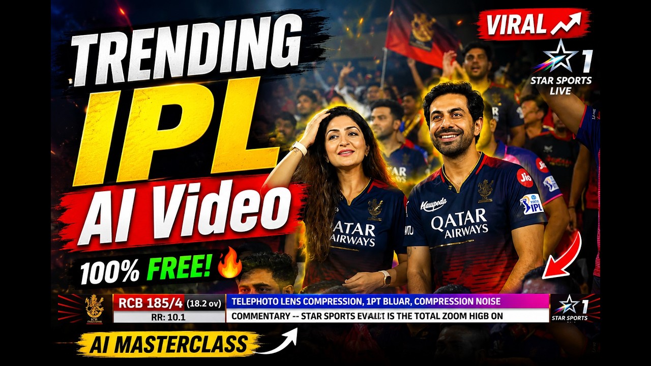 How to Make TRENDING IPL AI Video for FREE | AI IPL Video Editing Tutorial #ipl2026