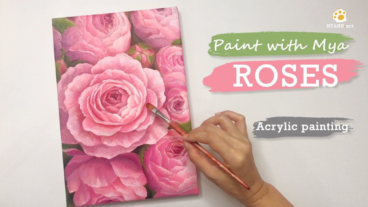 🌹Painting Roses 🌹/ Paint With Me #016