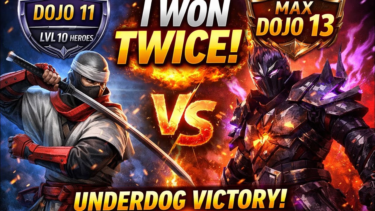 Level 10 vs Max Dojo 13 🔥 Beat Him TWICE | Shadow Fight 4 Arena