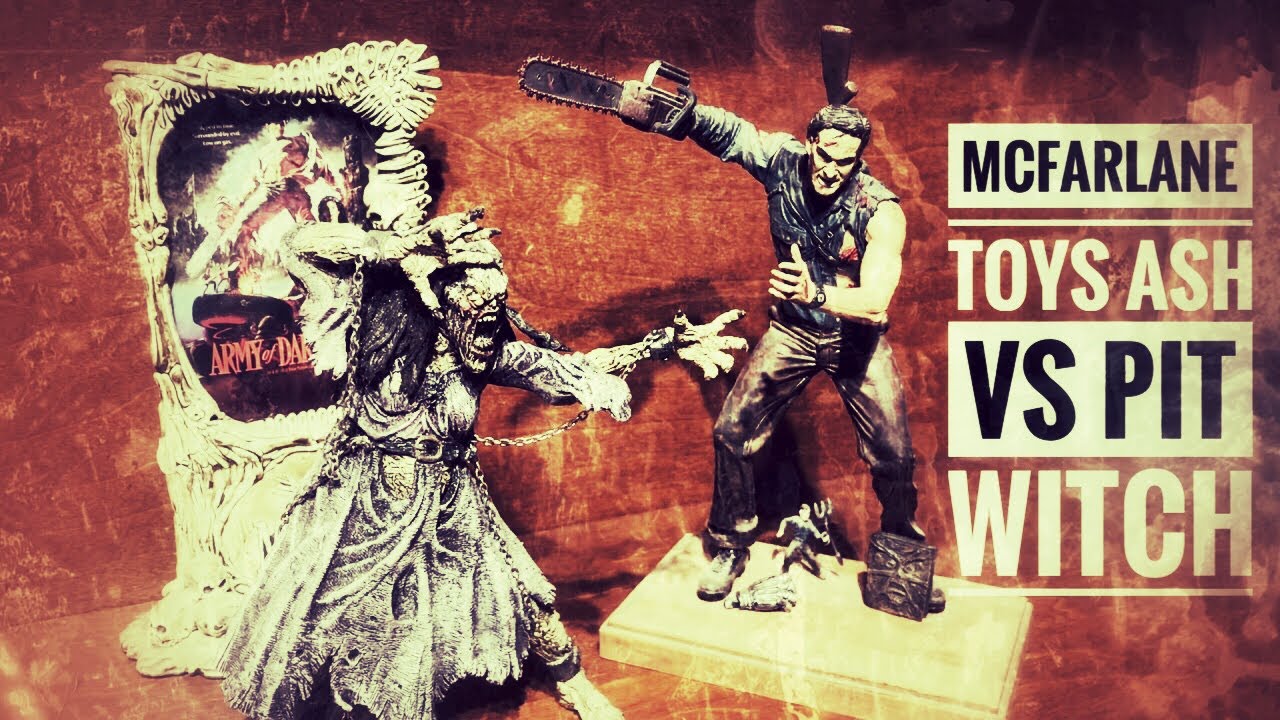 McFarlane Movie Maniacs Series 3 Ash Williams & Pit Witch Army of Darkness Figures