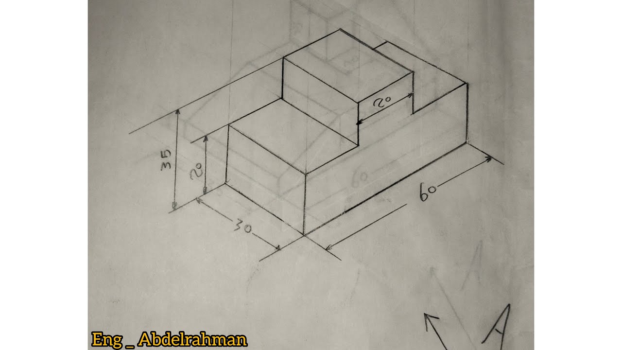 شرح رسم المنظور الهندسي 5