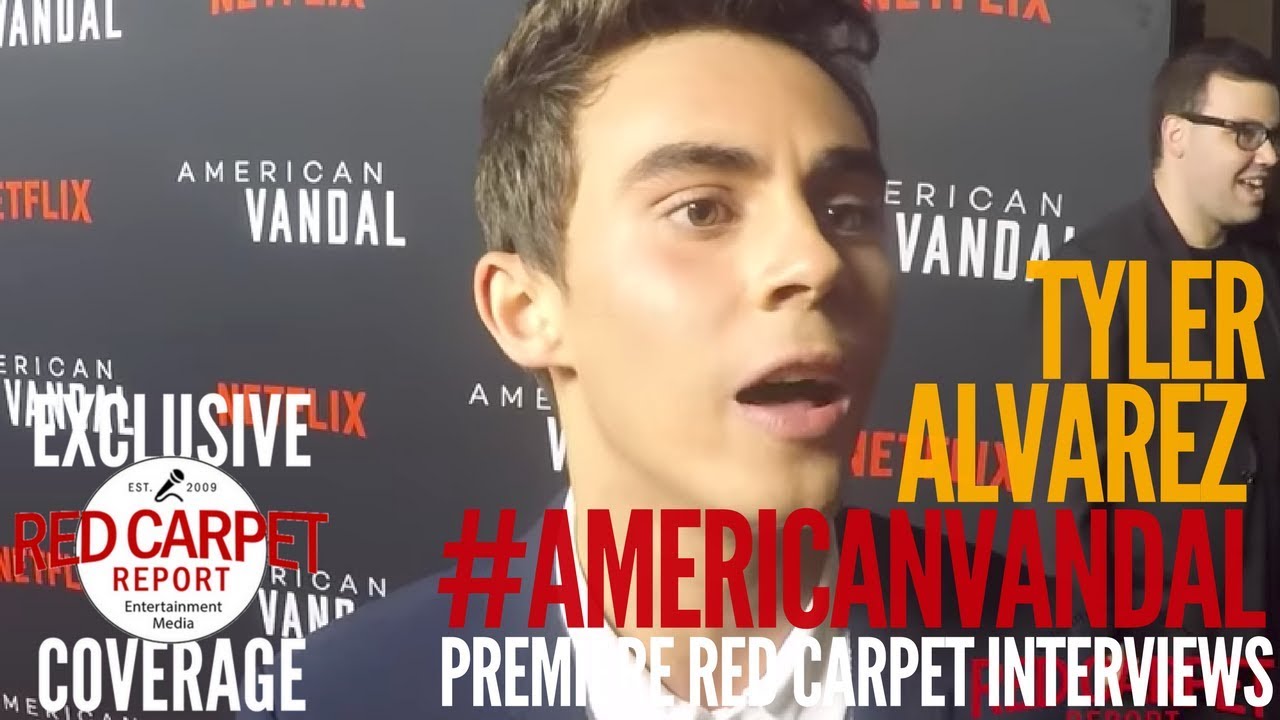 Tyler Alvarez interviewed at Netflix Premiere of American Vandal #NowStreaming