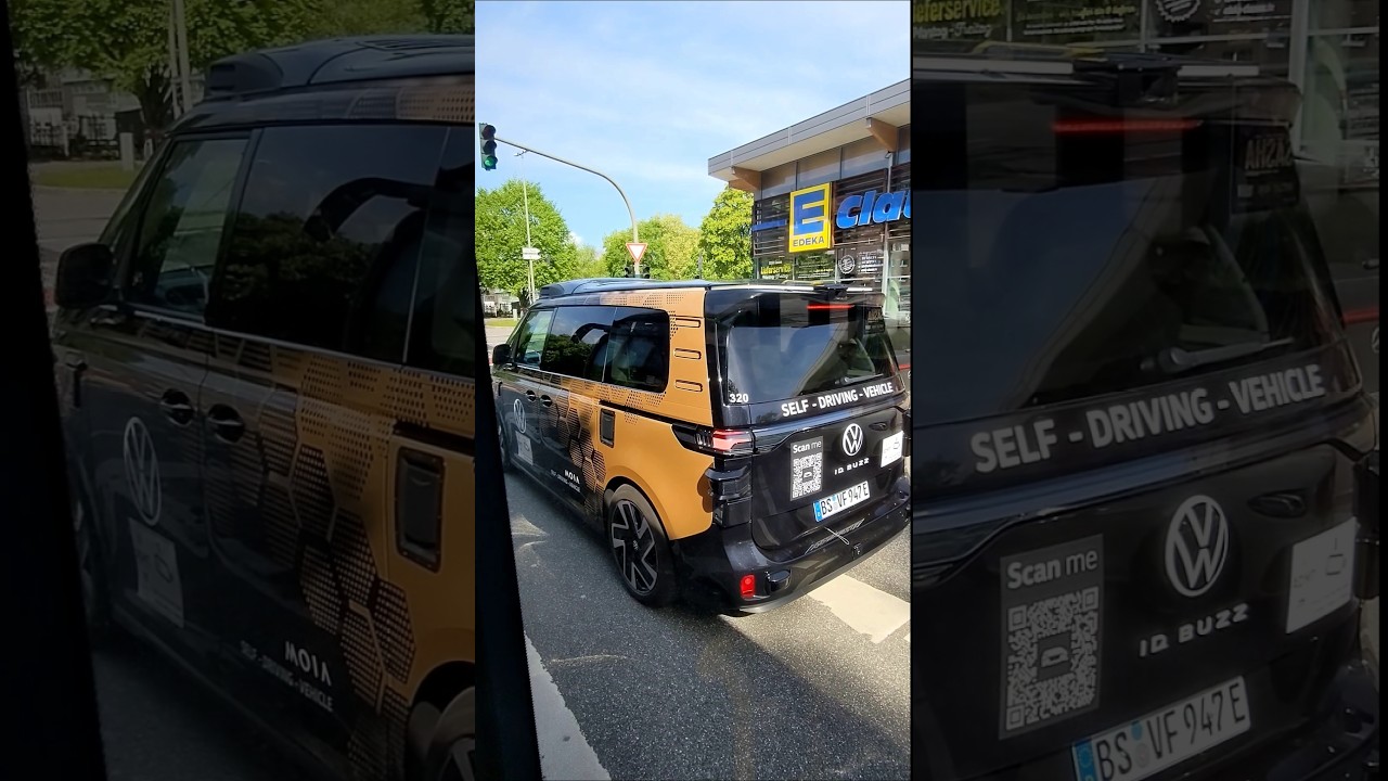 Self-driving vehicle (VW/Moia) in Hamburg im Test #selfdrivecars