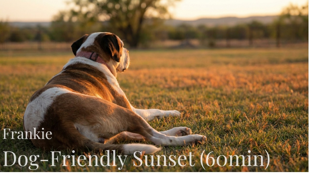 Frankie 🐾 | Calm Backyard Sunset • Dog-Friendly Ambient Relaxation (1 Hour, 4K)