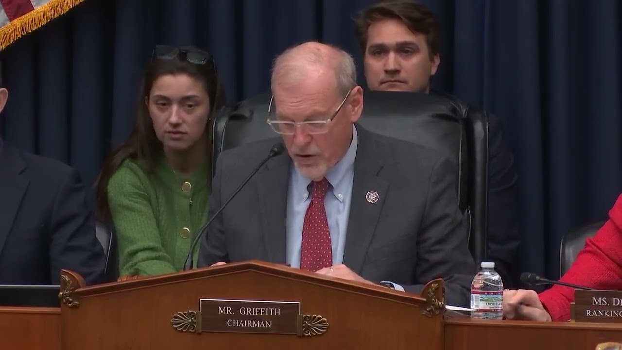 Chairman Griffith Delivers Opening Statement at Subcommittee on Health Hearing