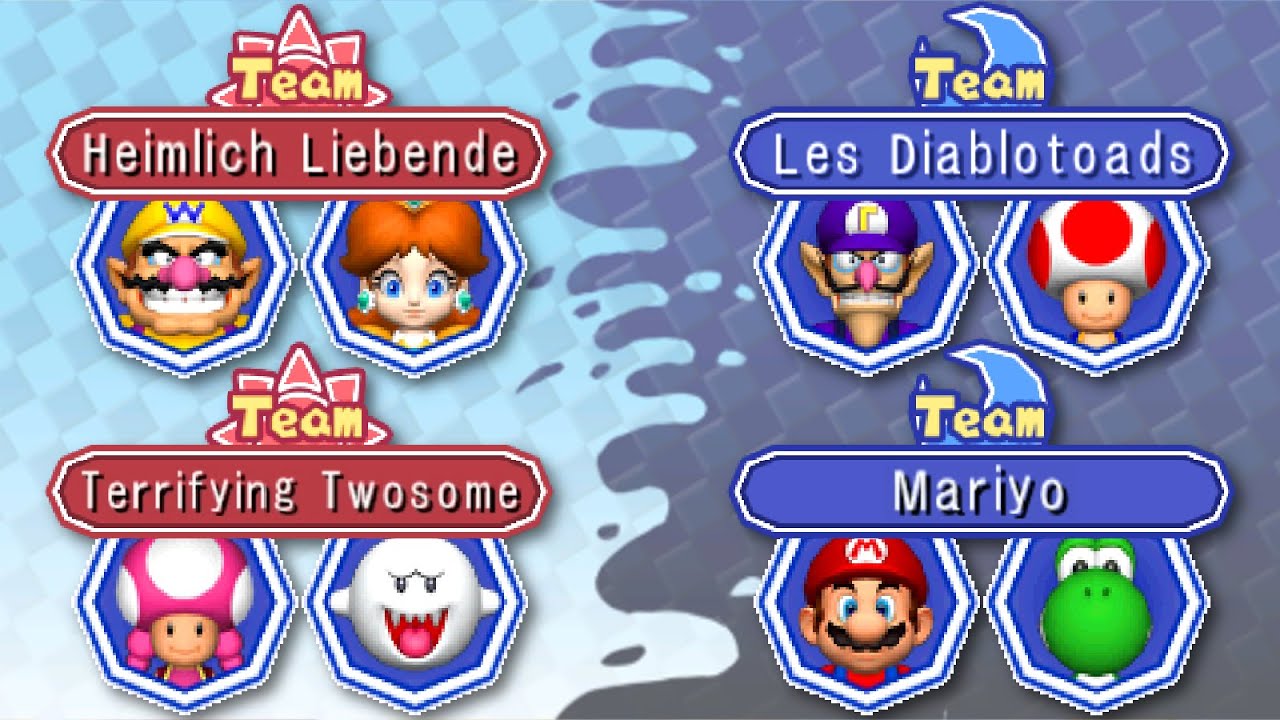 Mario Party 6 HD - All Character Team Names (All Languages)