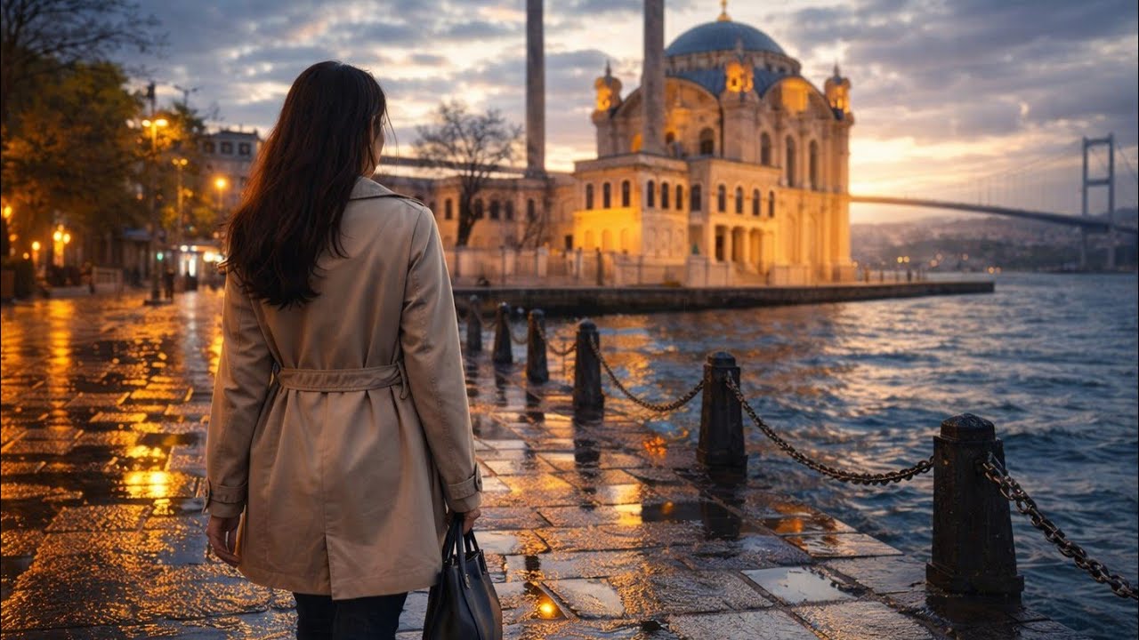 POV: Walking Istanbul After Rain 🌧️ (No Talking, Just Rain Sounds) 4K