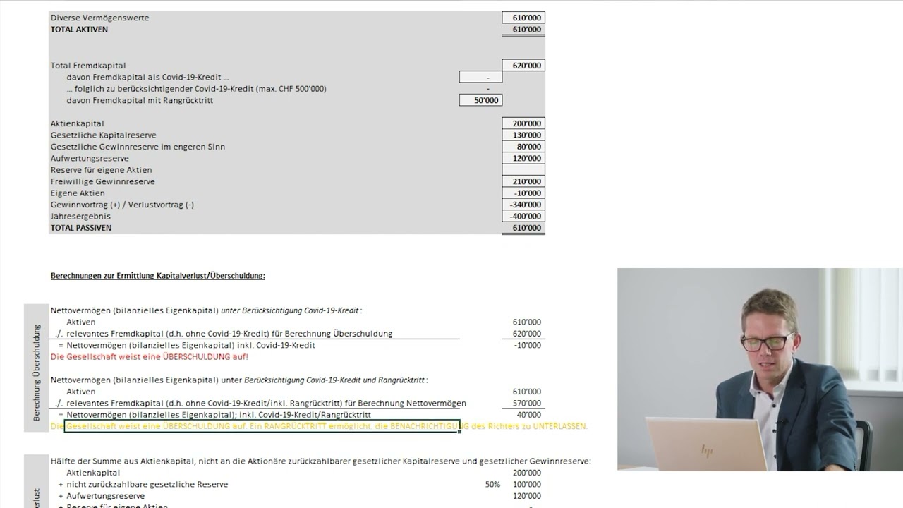 Erklärvideo zum Tool: Berechnung von Kapitalverlust und Überschuldung