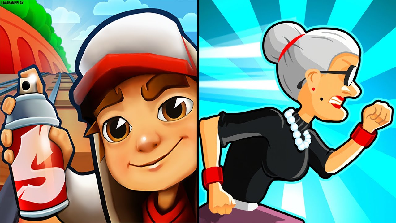 Subway Surf vs Angry Gran Run