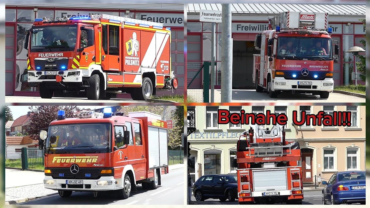 [HAARSCHARF AM UNFALL VORBEI] Sirenenalarm und Einsatzfahrten LZ FF Pulsnitz und HLF10 FF Ohorn