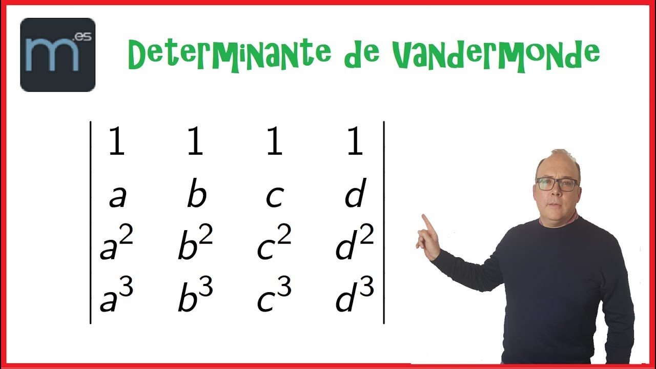 Determinante de Vandermonde, determinantes de matrices